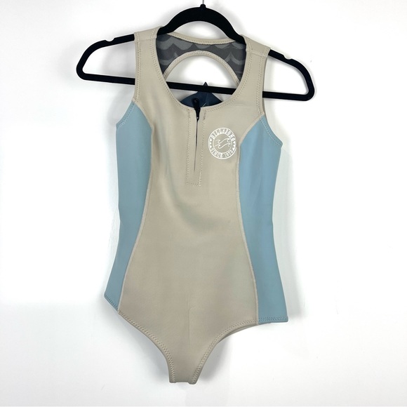 Billabong Beige and Light Blue Women's Swimsuit - Picture 1 of 13